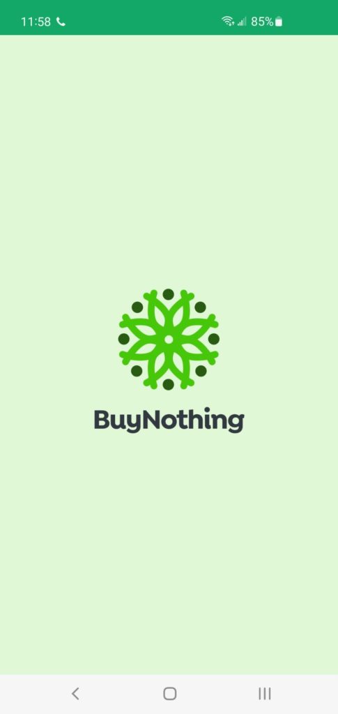 Screenshot of the Buy Nothing app
