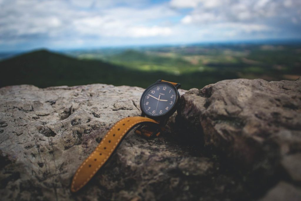 A watch on a mountain